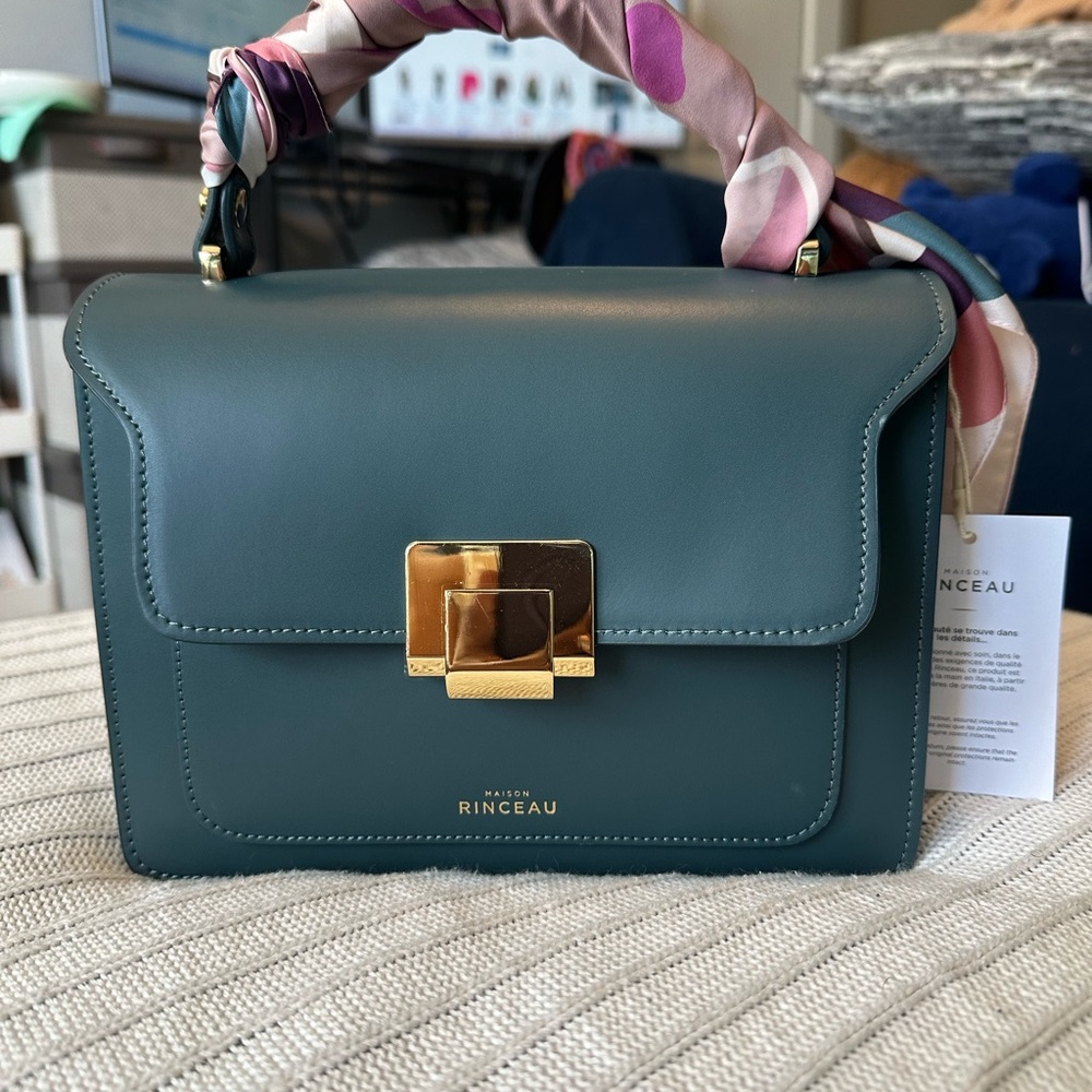 Maison RINCEAU Teal La Apollon Too Handle Satchel Bag - Picture 11 of 14